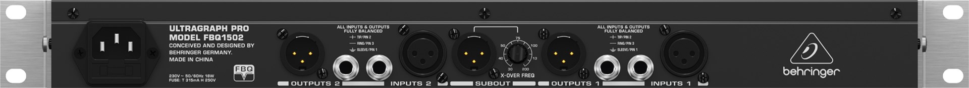 Behringer FBQ1502 audio equalizer - Afbeelding 4