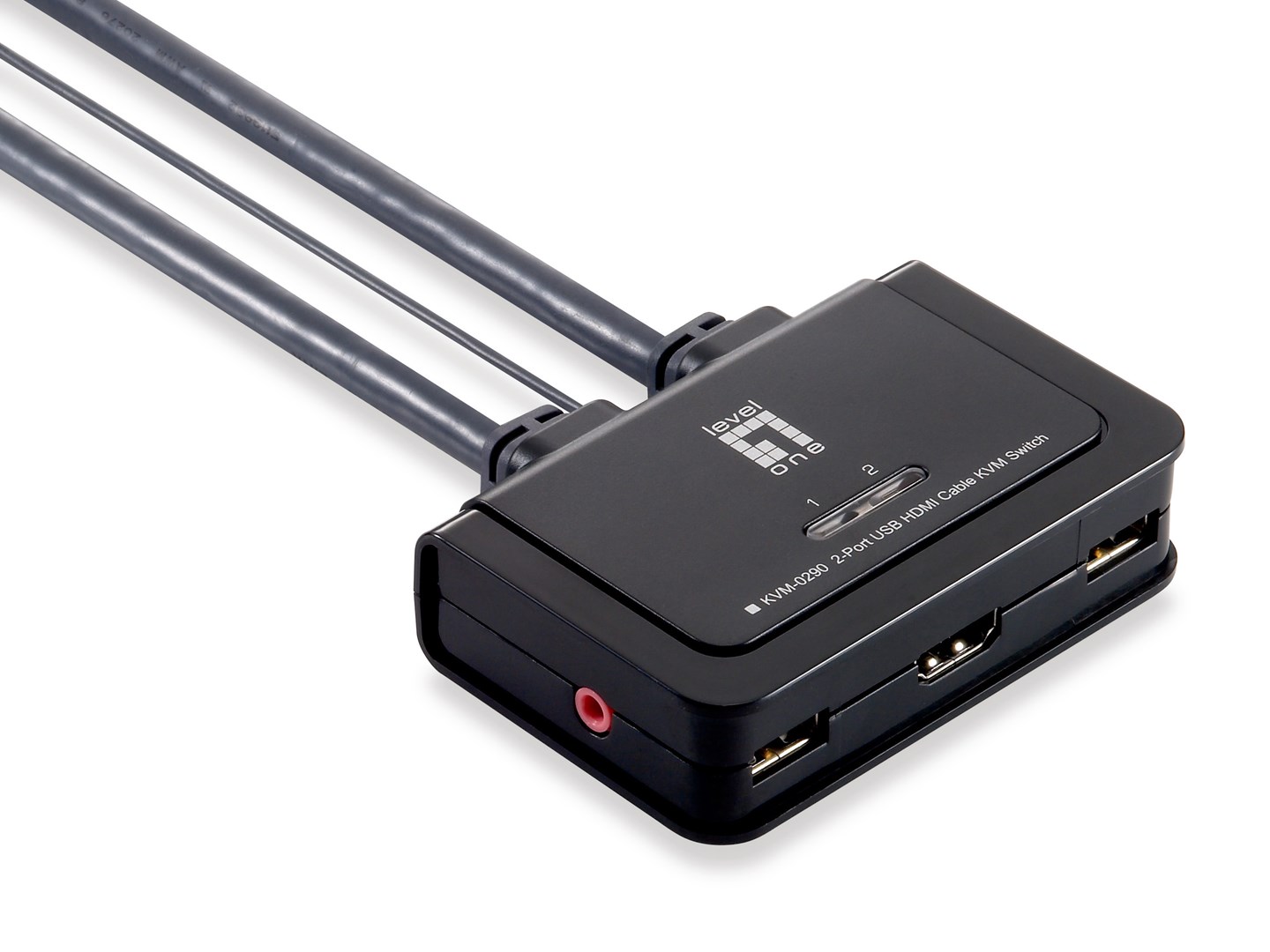 LevelOne 2-Port USB HDMI Cable KVM Switch - Afbeelding 3