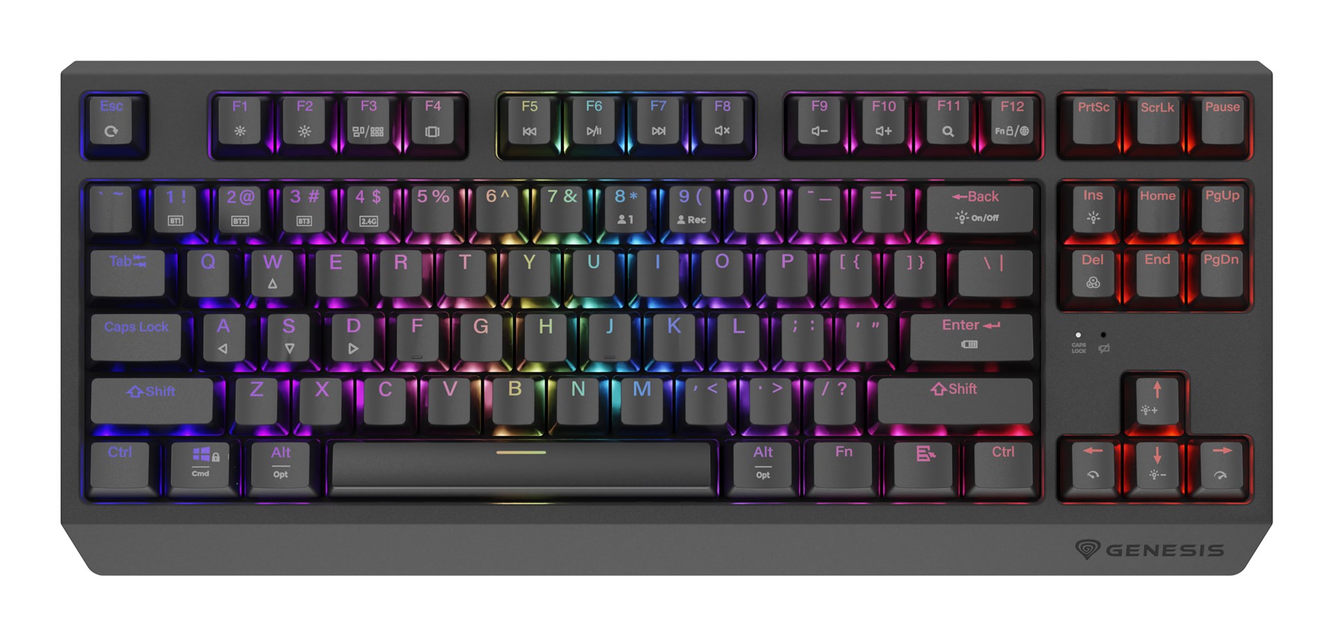 GENESIS Thor 230 TKL keyboard Gaming USB + RF Wireless + Bluetooth QWERTY US English Black - Afbeelding 13