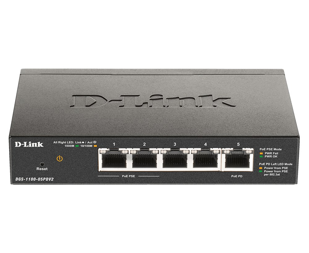 D-Link 5-Port Gigabit PoE Smart Managed Switch with 1 PD port - Afbeelding 5