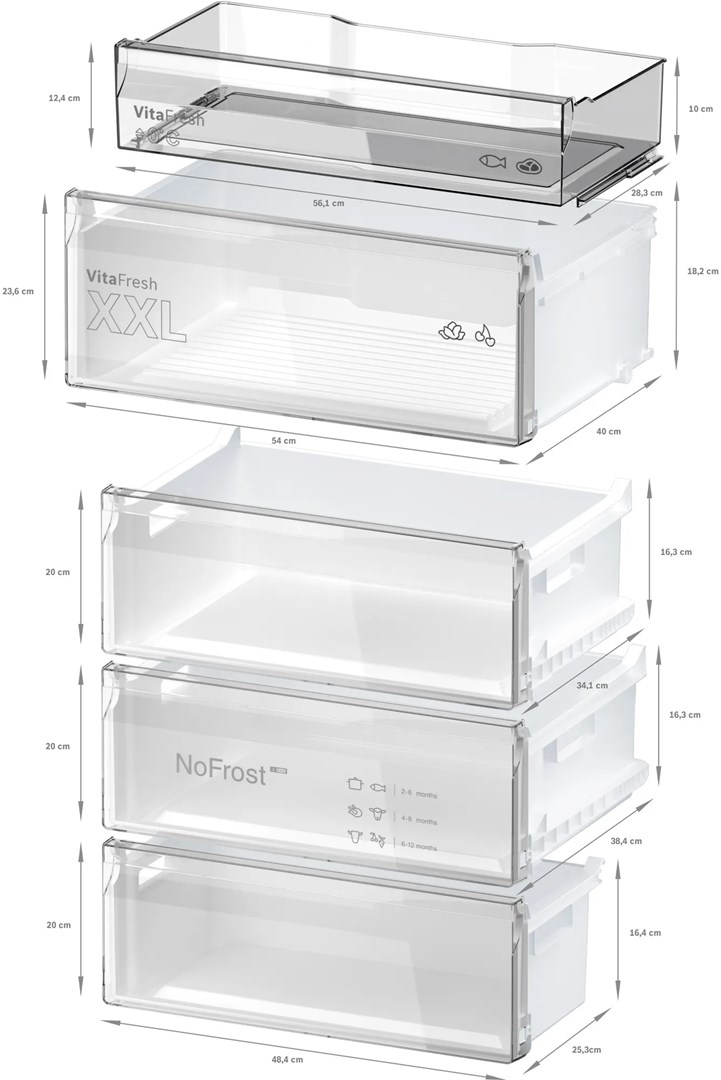 Bosch Serie 4 KGN492IDF fridge-freezer Freestanding 440 L D Stainless steel - Afbeelding 6