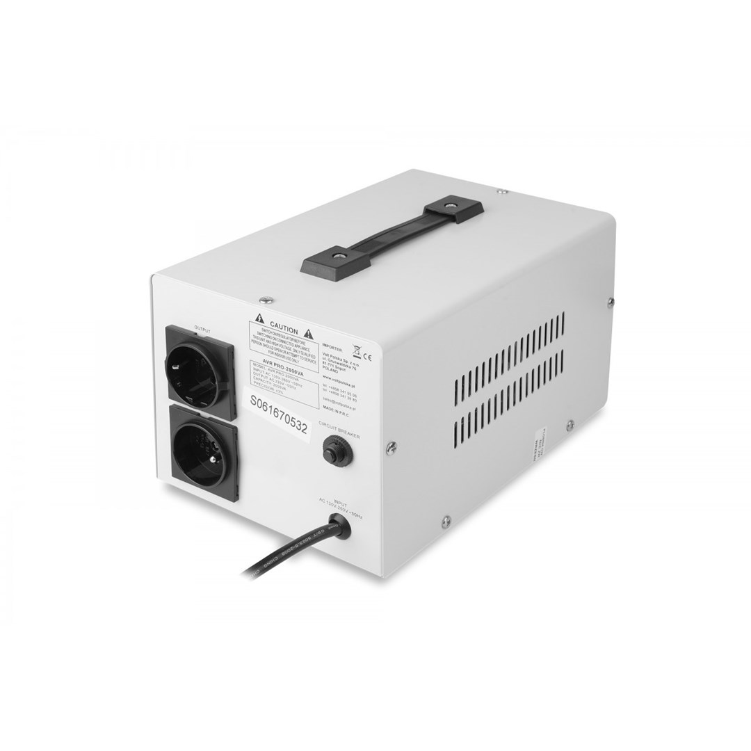 VOLTAGE STABILIZER AVR PRO 2000VA 3% - Afbeelding 4