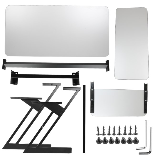 DNA Professional SD3 - Study desk with keyboard shelf, 91.4 cm (black and grey) - Afbeelding 10