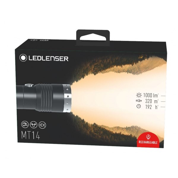 Led Lenser MT14 Hand flashlight Black,Silver - Afbeelding 4