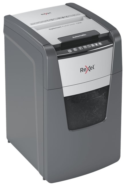 Rexel Optimum AutoFeed+ 130X paper shredder Cross shredding 55 dB 22 cm Black, Silver - Afbeelding 7