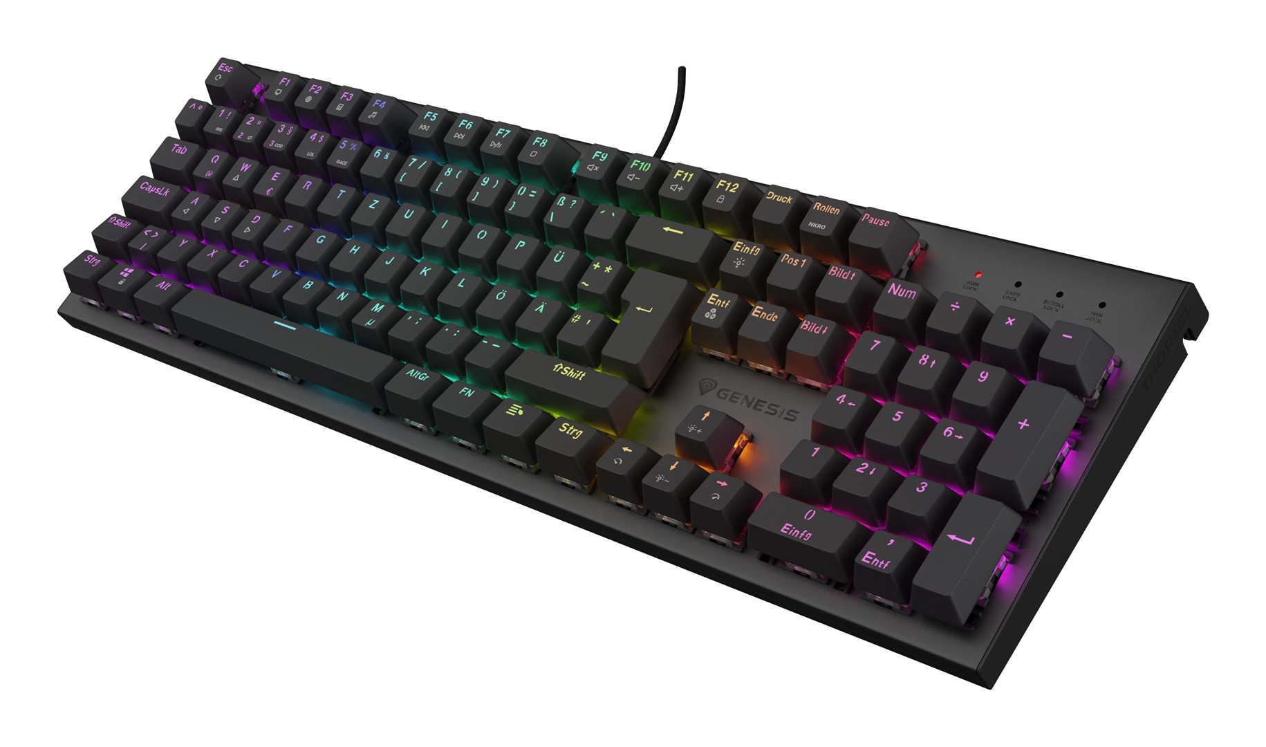 GENESIS Thor 303 keyboard Gaming USB QWERTZ German Black - Afbeelding 14