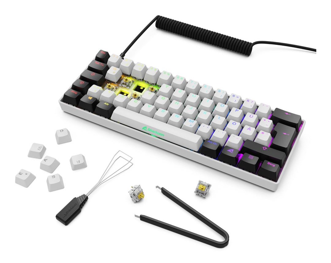 Sharkoon SGK50 S4 keyboard Home USB QWERTZ German White - Afbeelding 8