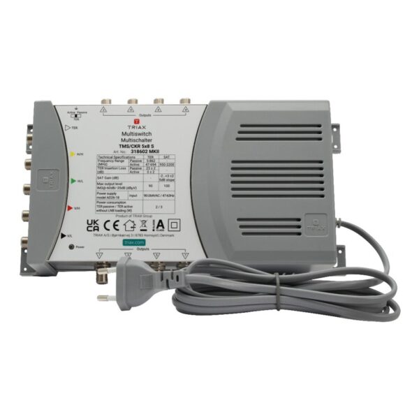 Triax 318602 satellite multiswitch 5 inputs 8 outputs