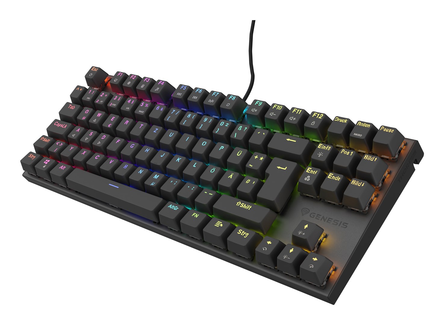 GENESIS Thor 303 TKL keyboard Gaming USB QWERTZ German Black - Afbeelding 13