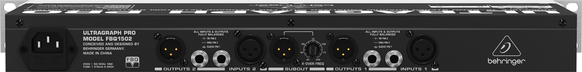 Behringer FBQ1502 audio equalizer - Afbeelding 7