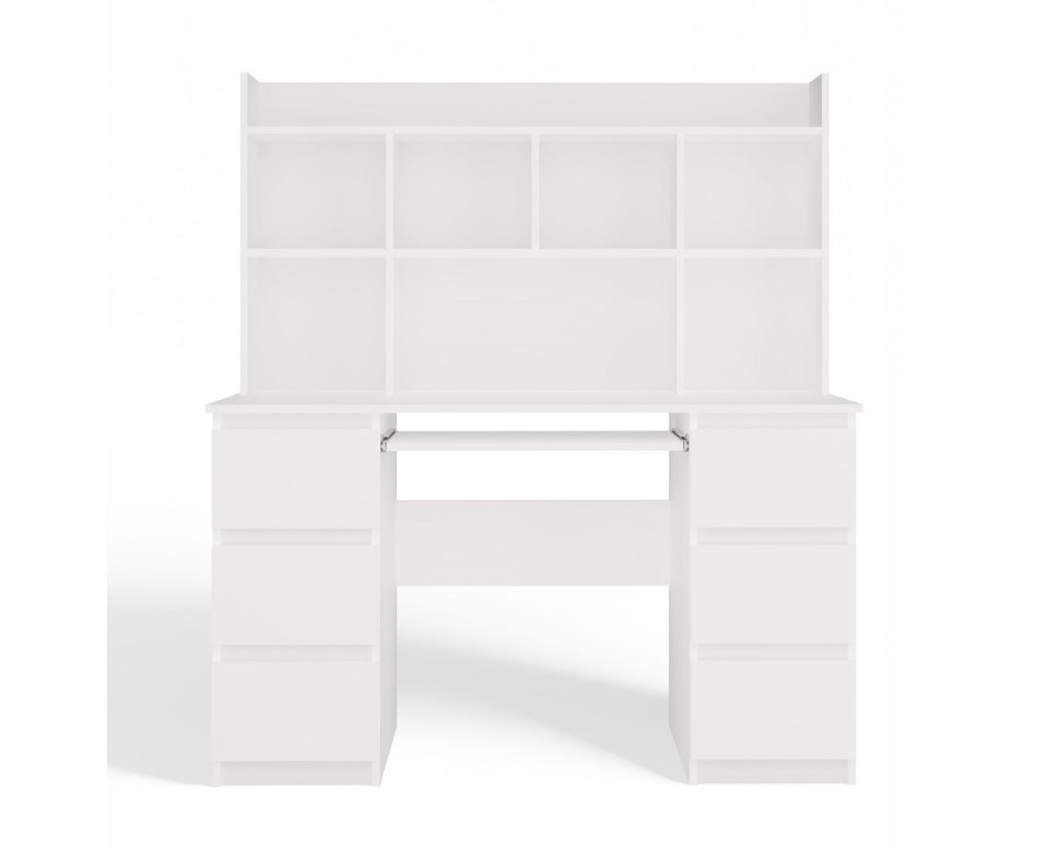 KUBA Desk Set + Extension Piece, White - Afbeelding 2
