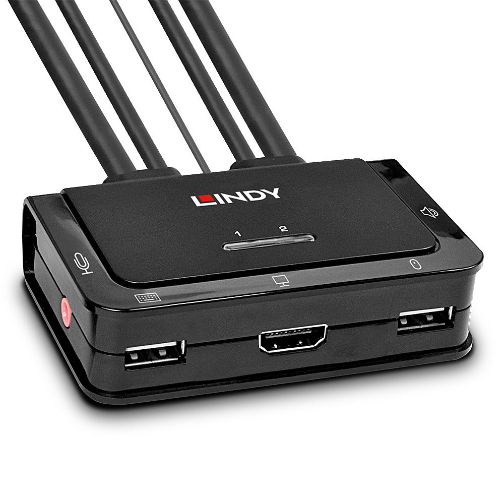 Lindy 2 Port HDMI 4K30, USB 2.0 and Audio Cable KVM Switch - Afbeelding 13