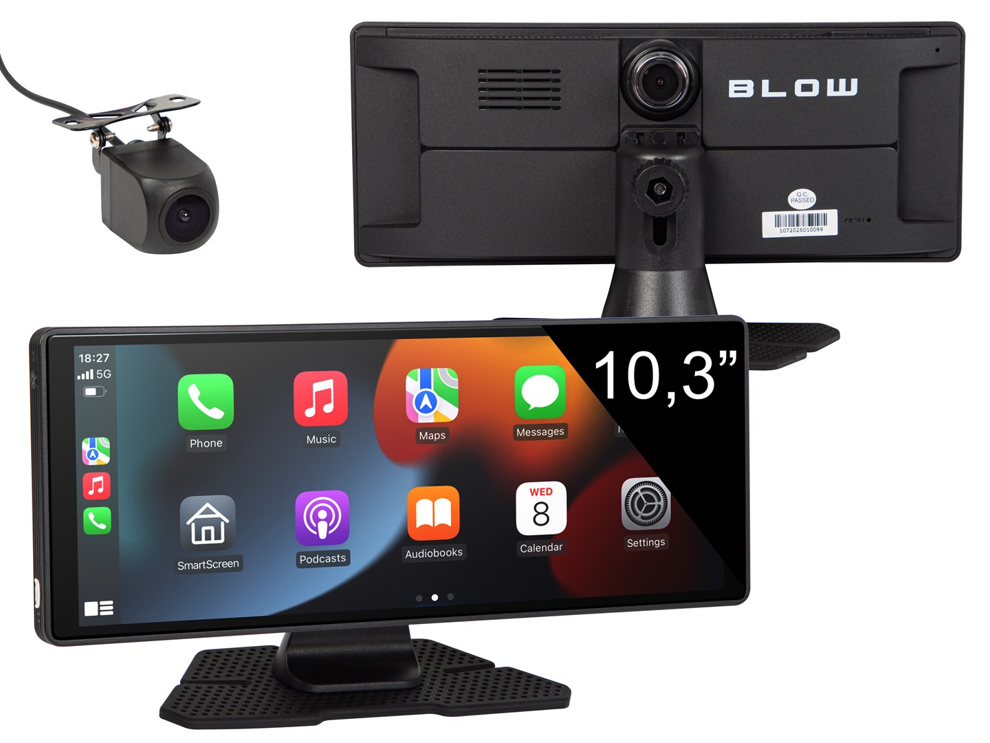 Wireless CarPlay5.0 BLOW Multimedia Station with video recorder and rear view camera