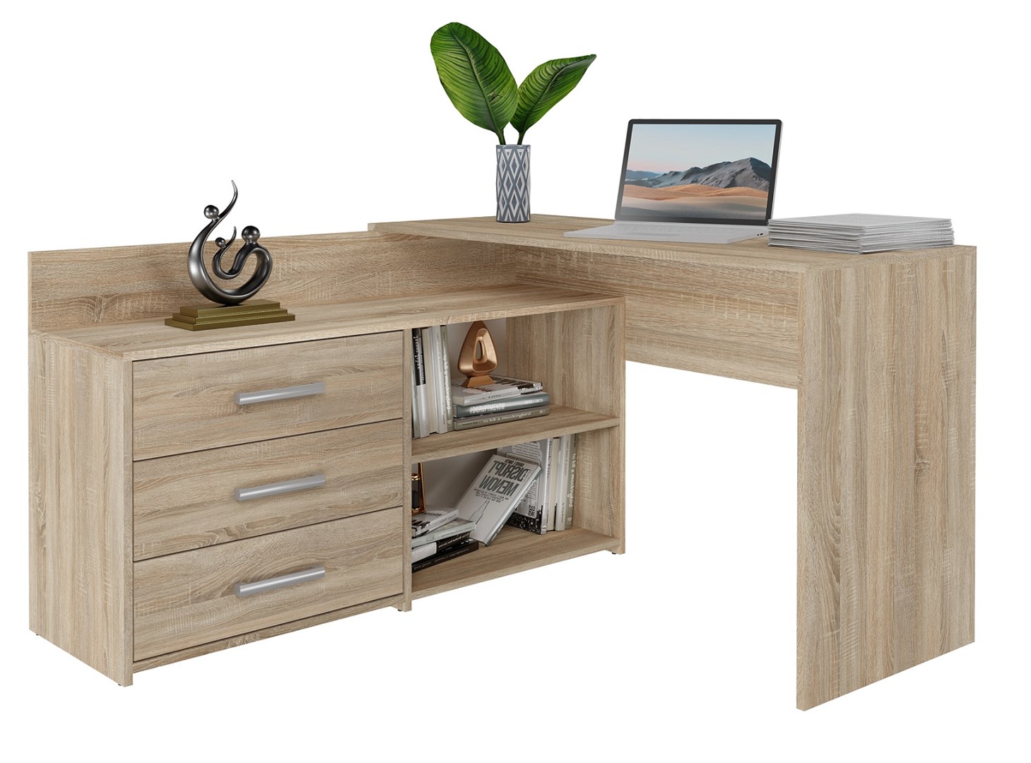 Topeshop DANY SONOMA KPL computer desk Oak colour