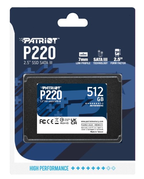 Patriot Memory P220 512GB 2.5" Serial ATA III - Afbeelding 2