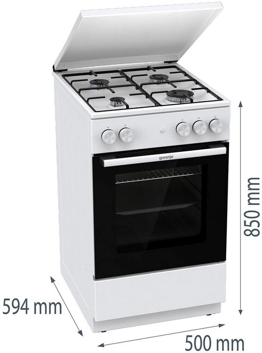 Gorenje GG5A14WJ Freestanding cooker Gas White - Afbeelding 8