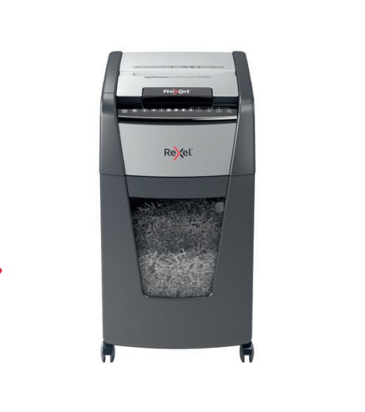 Rexel Optimum Auto+ 300X paper shredder Micro-cut shredding Black, Grey - Afbeelding 2