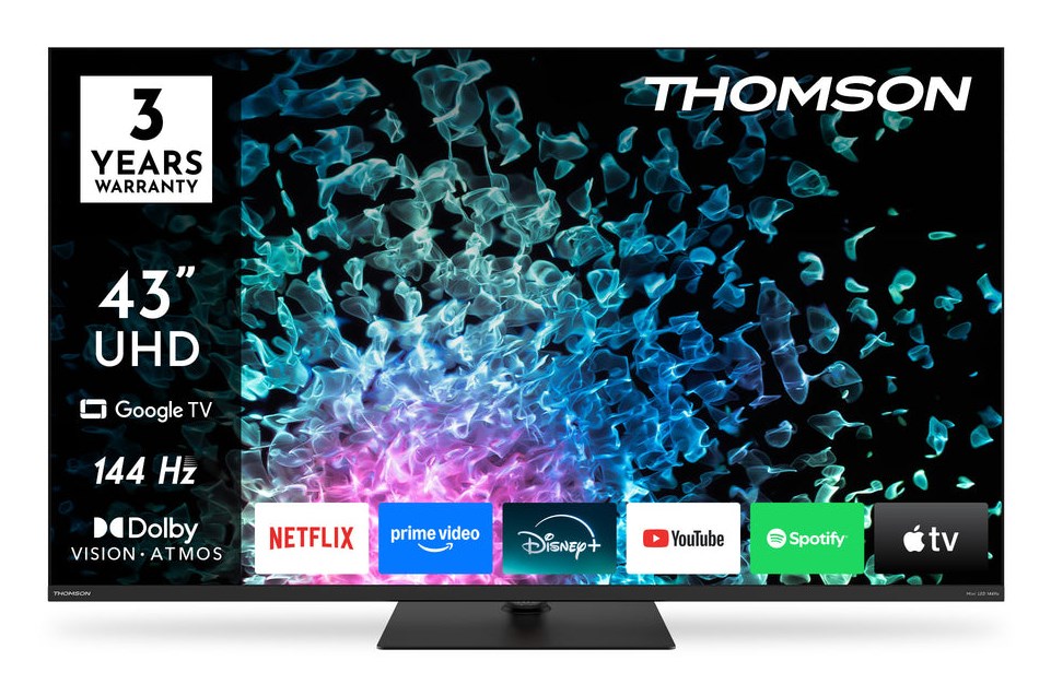 Thomson 43MG7C15 TV 109.2 cm (43") 4K Ultra HD Smart TV Wi-Fi Black 320 cd/m²
