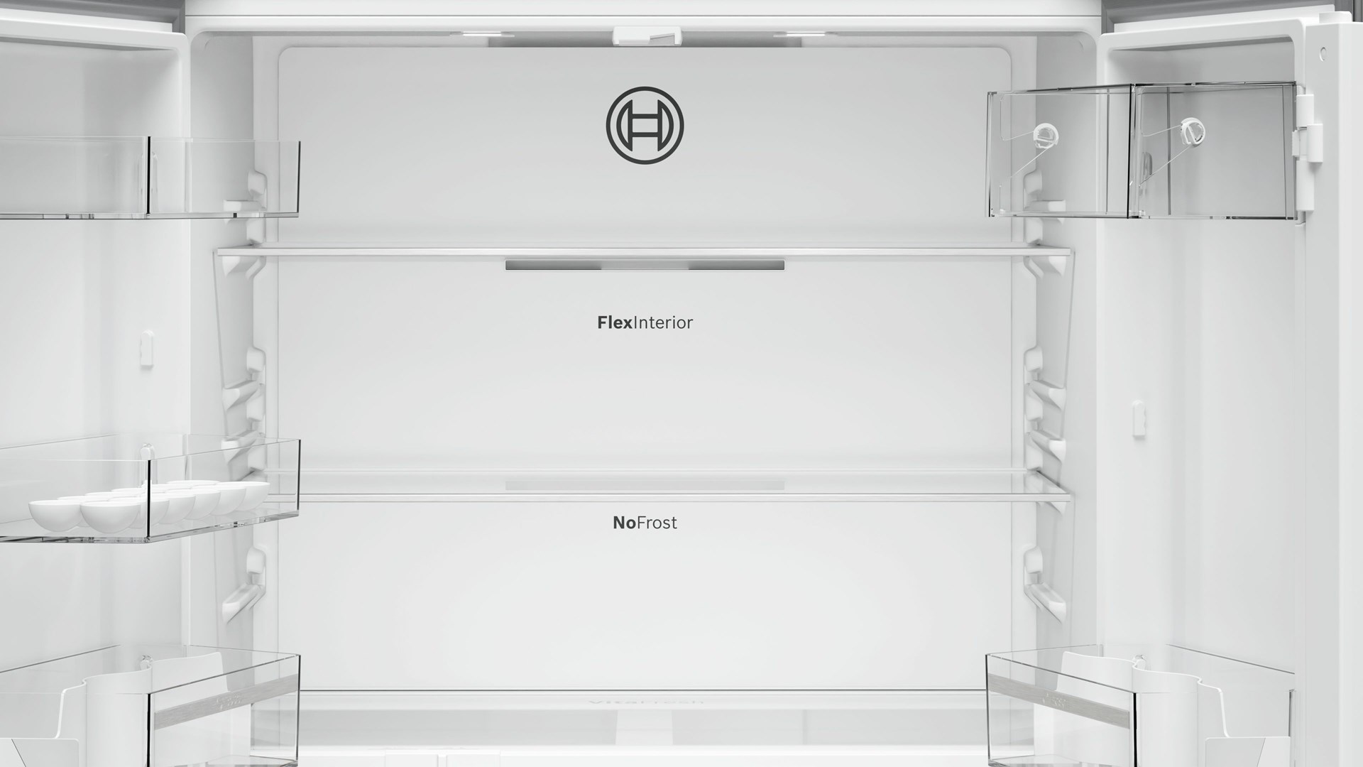 Bosch Serie 4 KFN96VPEA side-by-side refrigerator Freestanding 605 L E Stainless steel - Afbeelding 4