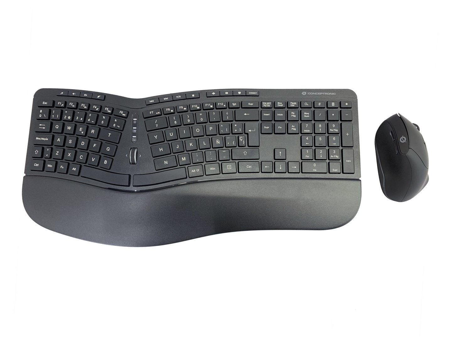 Conceptronic ORAZIO ERGO Wireless Ergonomic Keyboard & Mouse Kit, Spanish layout - Afbeelding 7