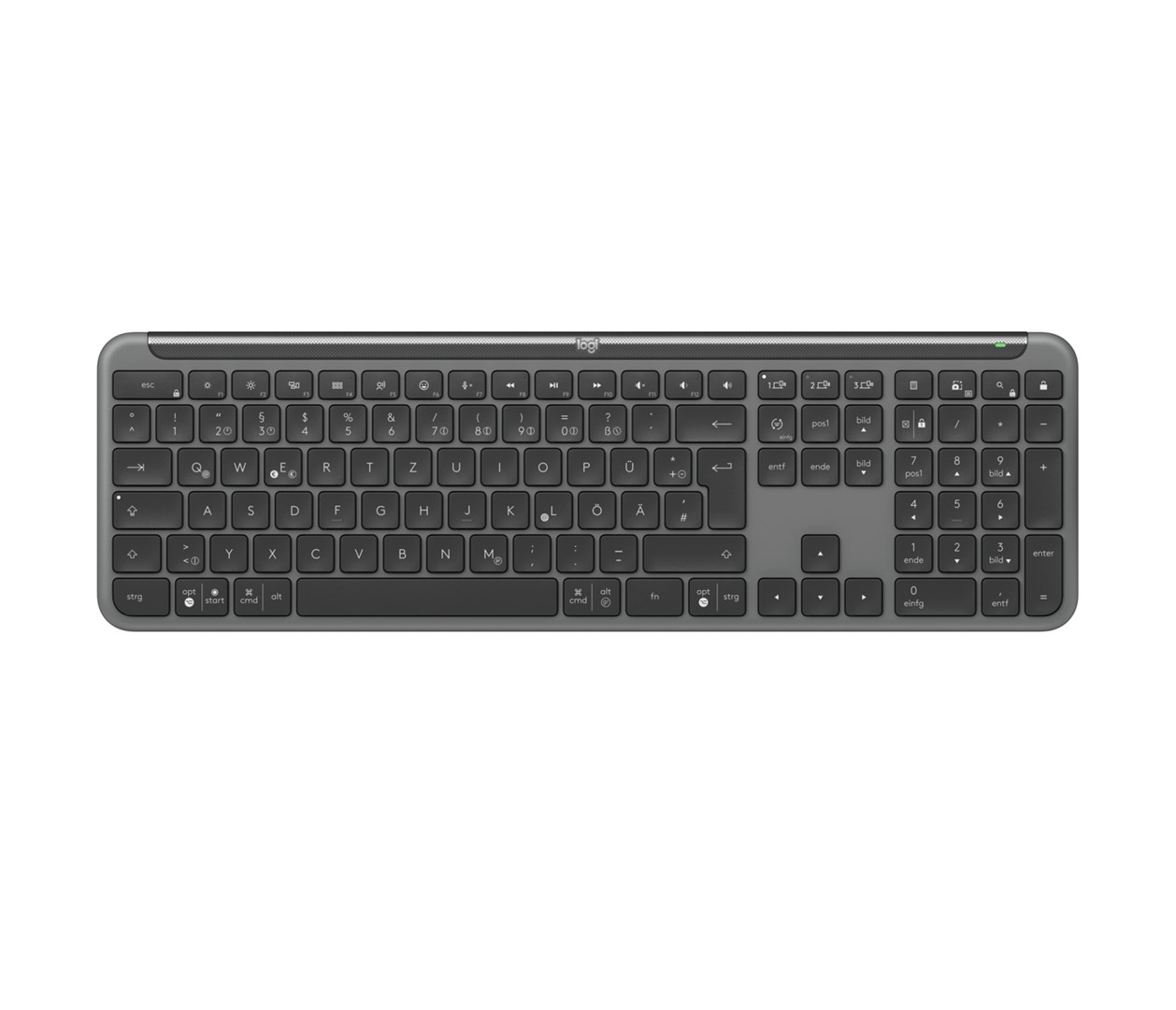 Logitech 920-012451 keyboard Office RF Wireless + Bluetooth QWERTZ German Graphite - Afbeelding 3