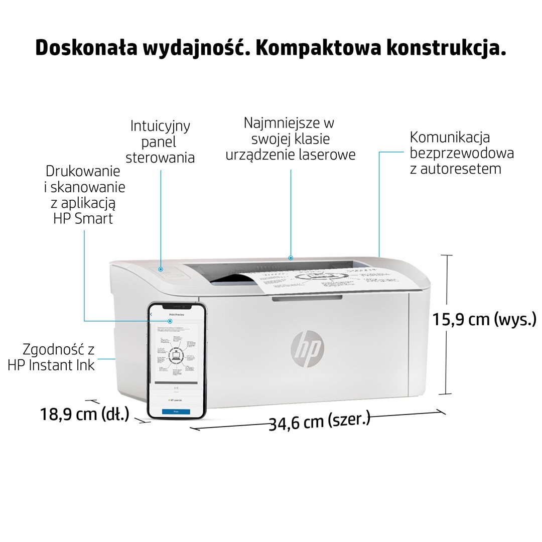 HP LaserJet M110w Printer, Black and white, Printer for Small office, Print, Compact Size - Afbeelding 20