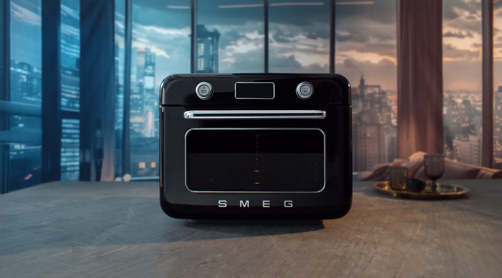 Smeg COF01BLEU steam oven Small Black Buttons, Rotary - Afbeelding 4