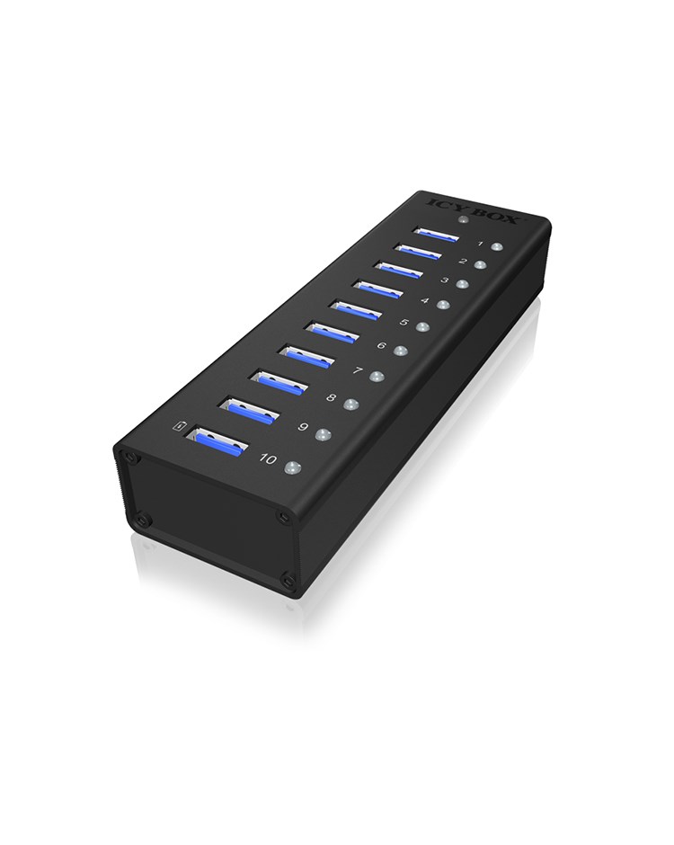 ICY BOX IB-AC6110 USB 3.2 Gen 1 (3.1 Gen 1) Type-B 5000 Mbit/s Black - Afbeelding 9
