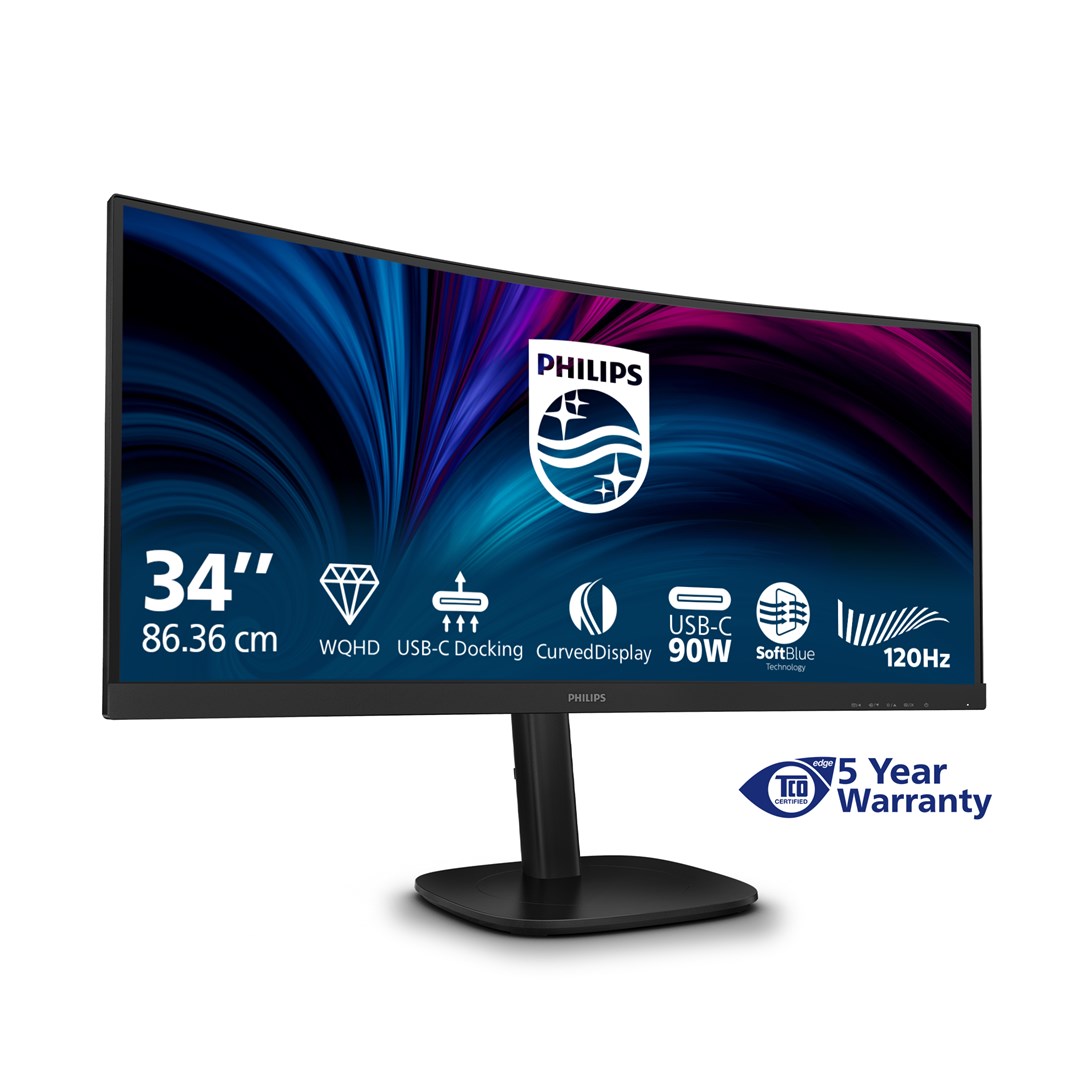 Philips 3000 series 34B2U3600C/00 computer monitor 86.4 cm (34") 3440 x 1440 pixels Wide Quad HD LCD Black - Afbeelding 5