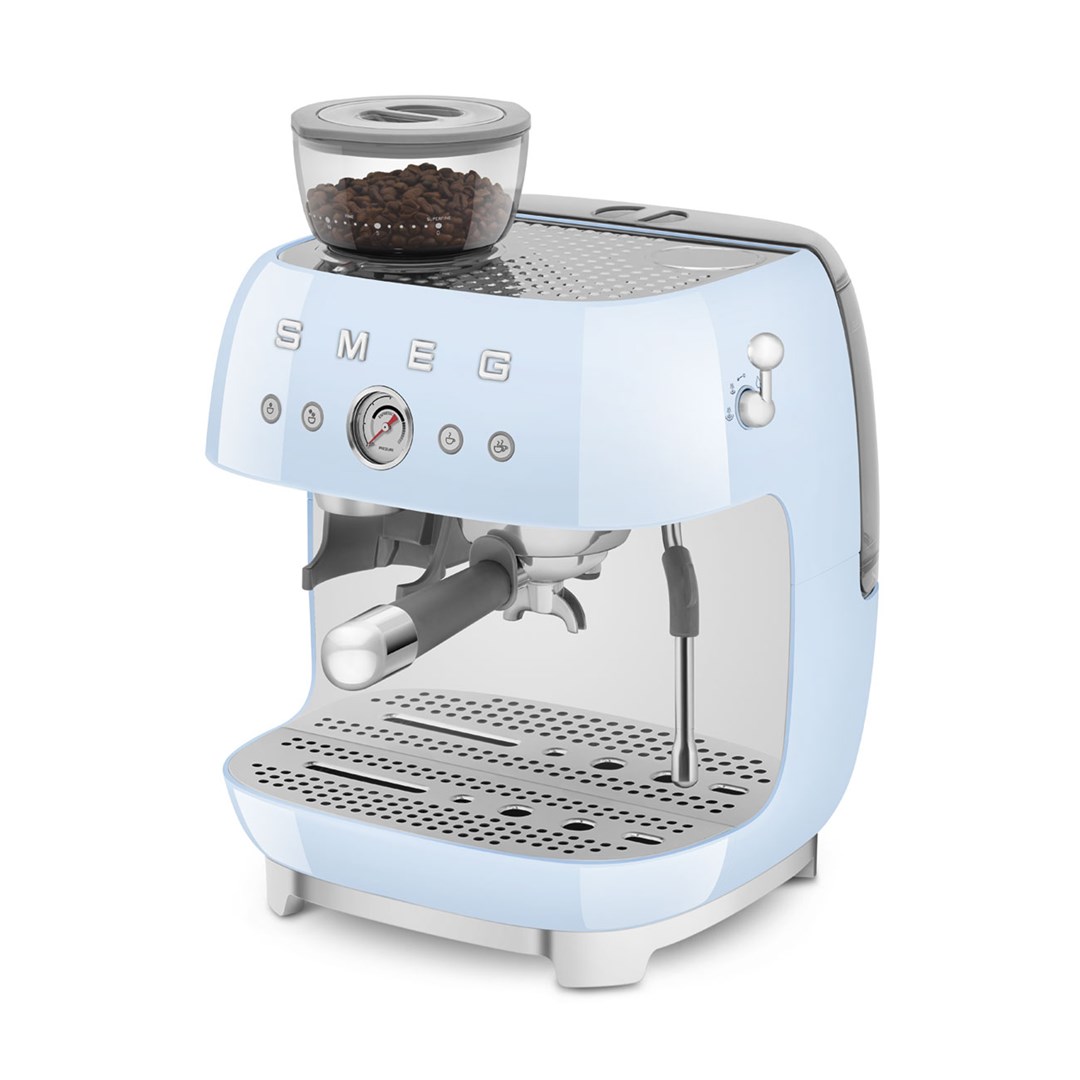 Smeg 50's Style Espresso Coffee Machine EGF03PBEU Pastel Blue - Afbeelding 10