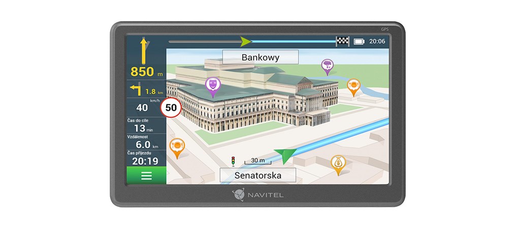 Navitel E707 Magnetic navigator Handheld/Fixed 17.8 cm (7") TFT Touchscreen 248 g Black
