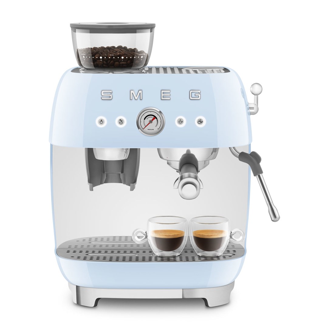 Smeg 50's Style Espresso Coffee Machine EGF03PBEU Pastel Blue - Afbeelding 9