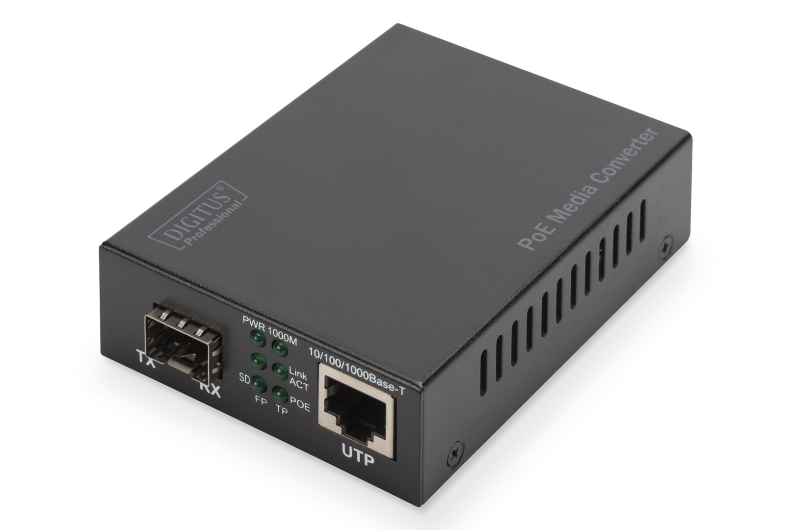 Digitus Gigabit PoE media converter, RJ45 / SFP, PSE
