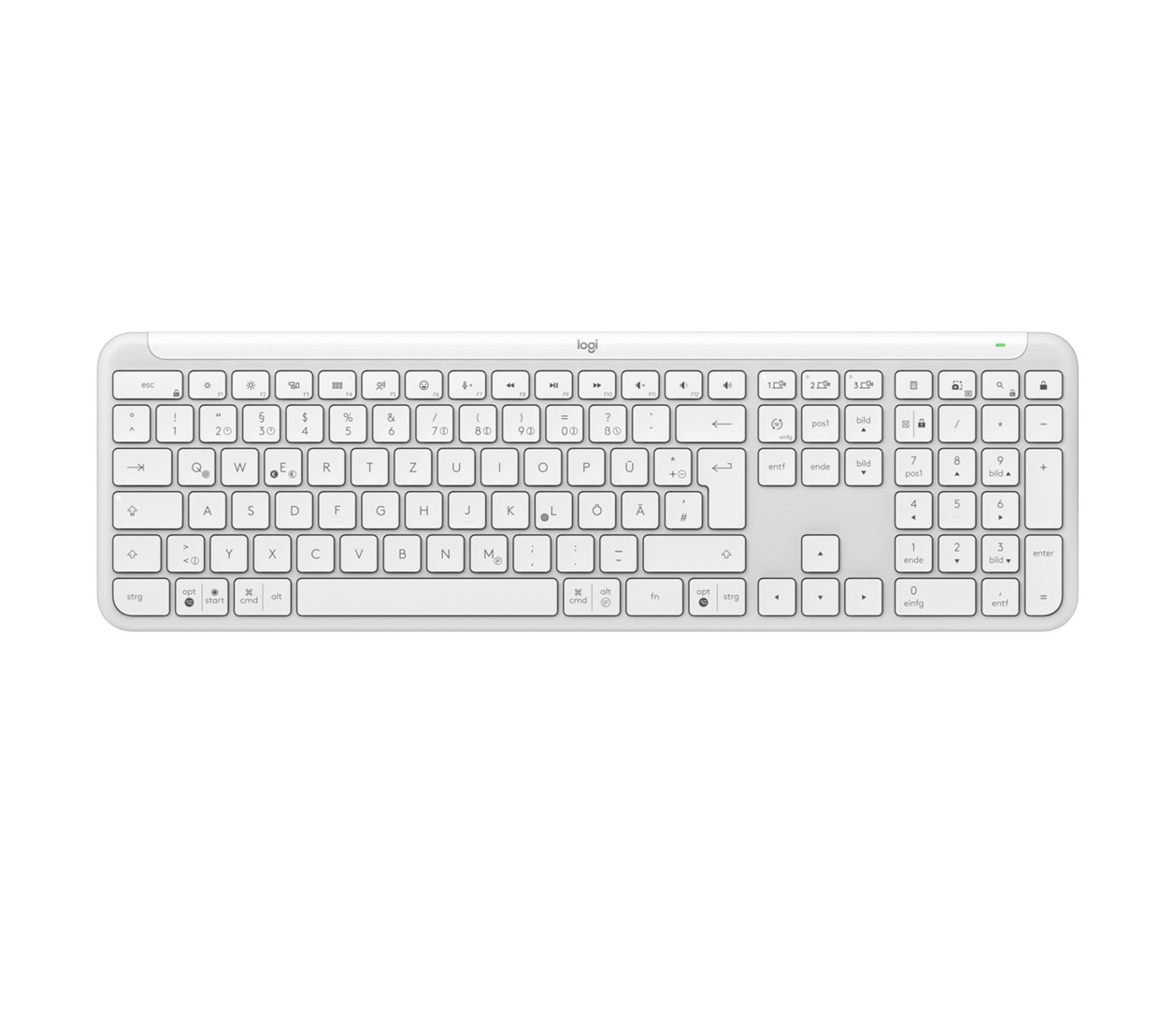 Logitech 920-012452 keyboard Office RF Wireless + Bluetooth QWERTZ German White - Afbeelding 7