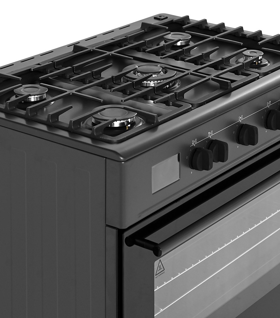 Ravanson KWGE-K90 Cheff Modern Black gas and electric cooker (black) - Afbeelding 4