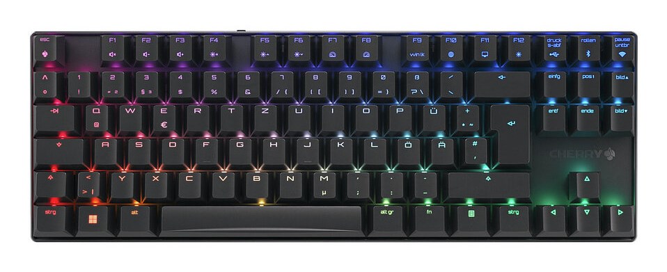 CHERRY MX 8.2 TKL Wireless RGB keyboard Gaming USB + RF Wireless + Bluetooth QWERTZ German Black - Afbeelding 7