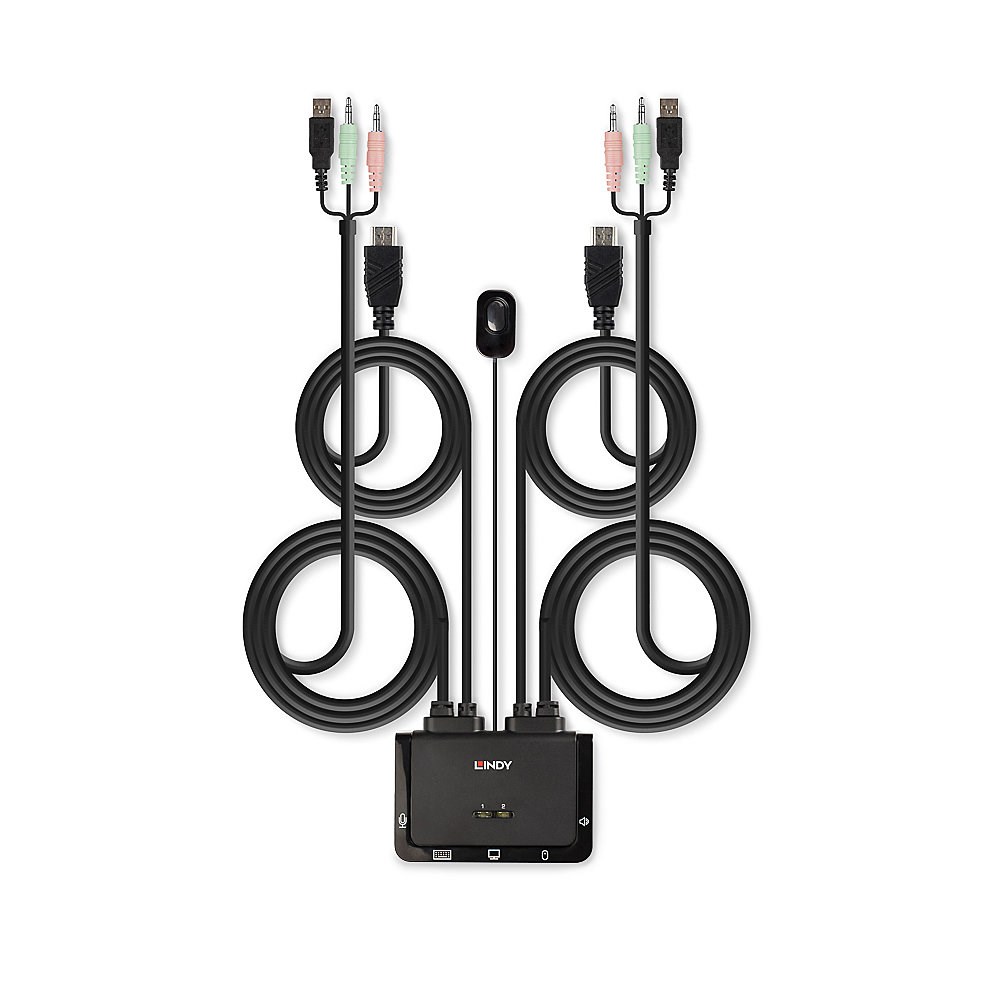 Lindy 2 Port HDMI 4K30, USB 2.0 and Audio Cable KVM Switch - Afbeelding 16