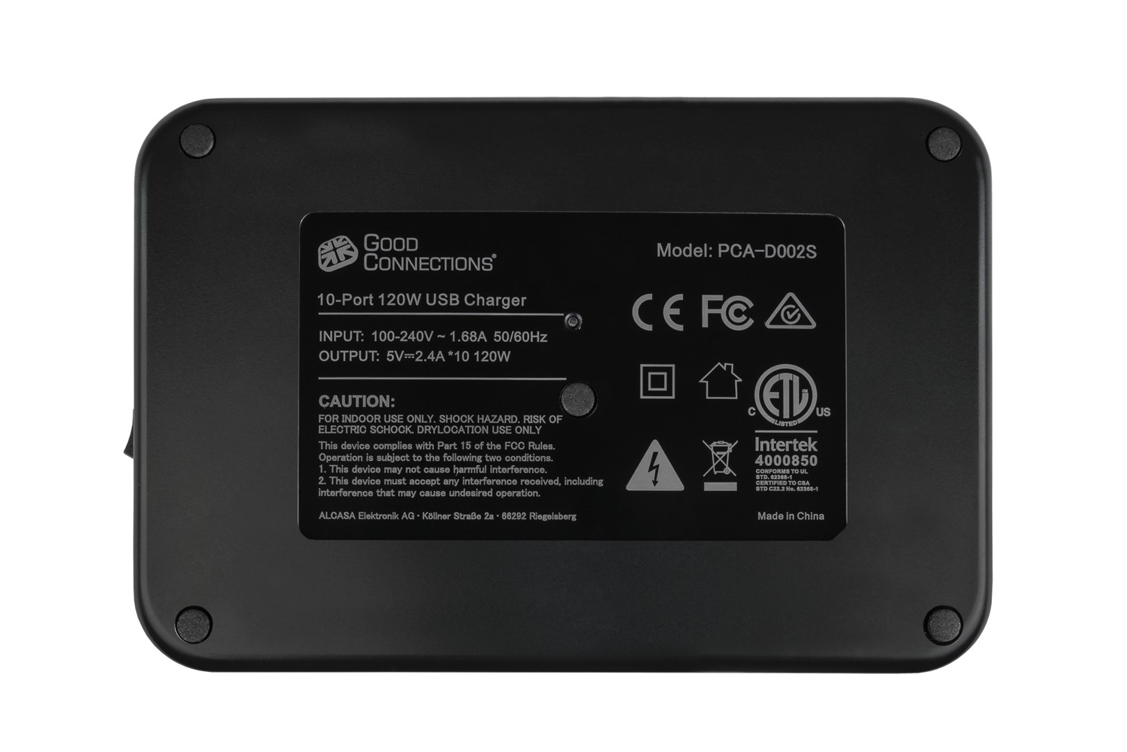 Alcasa PCA-D002S mobile device charger Universal Black AC Indoor - Afbeelding 4