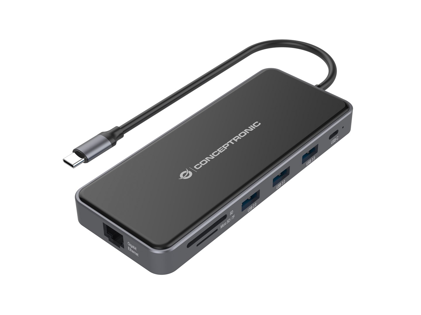 Conceptronic DONN15G laptop dock/port replicator Wired USB 3.2 Gen 1 (3.1 Gen 1) Type-C Grey - Afbeelding 10
