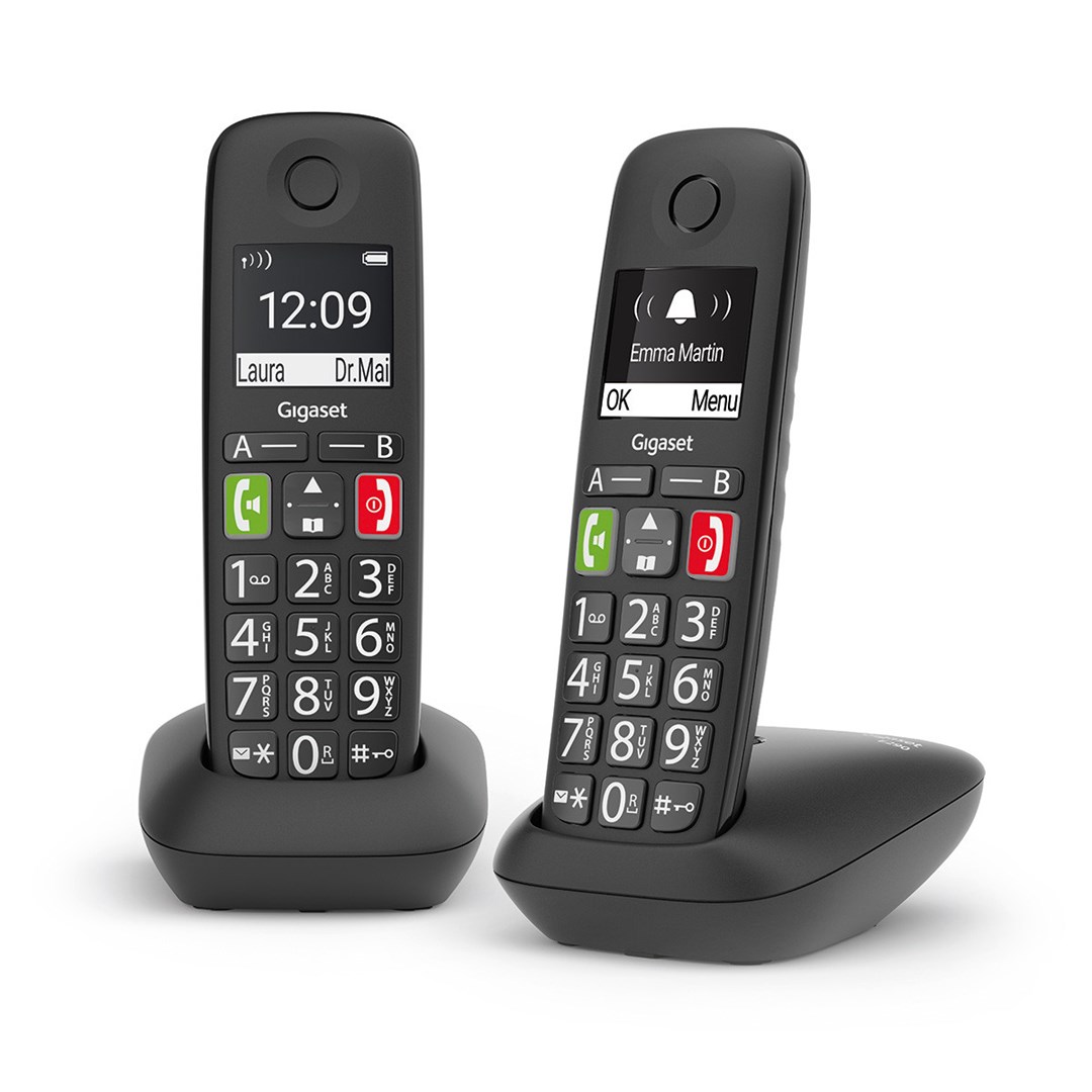 Gigaset E290 Duo - Cordless DECT Phone Black - Afbeelding 3