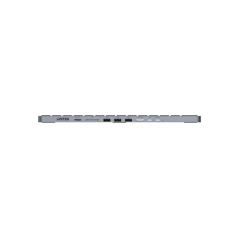 UNITEK D1092A keyboard USB US International Grey - Afbeelding 4
