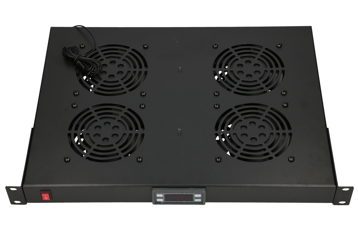 Extralink Fan panel 19", 4 fans, for rack cabinets, with thermostat - Afbeelding 3