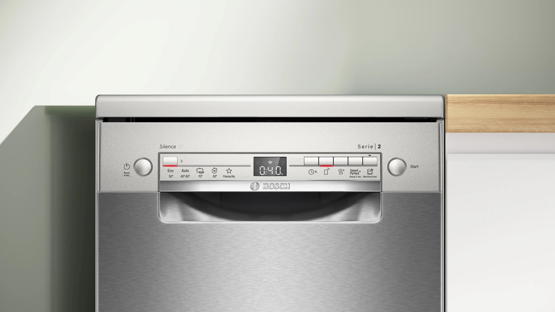 Bosch SPS2HKI02E Freestanding dishwasher 45 cm Brushed steel - Afbeelding 6