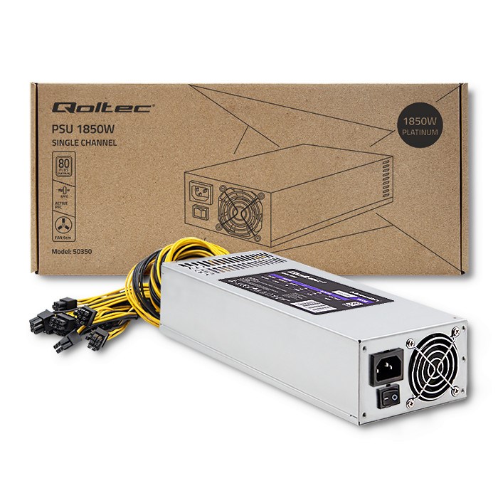 Qoltec 50350 power supply 1850W PCI-E| 80 Plus Platinum | Gaming Miner - Afbeelding 5