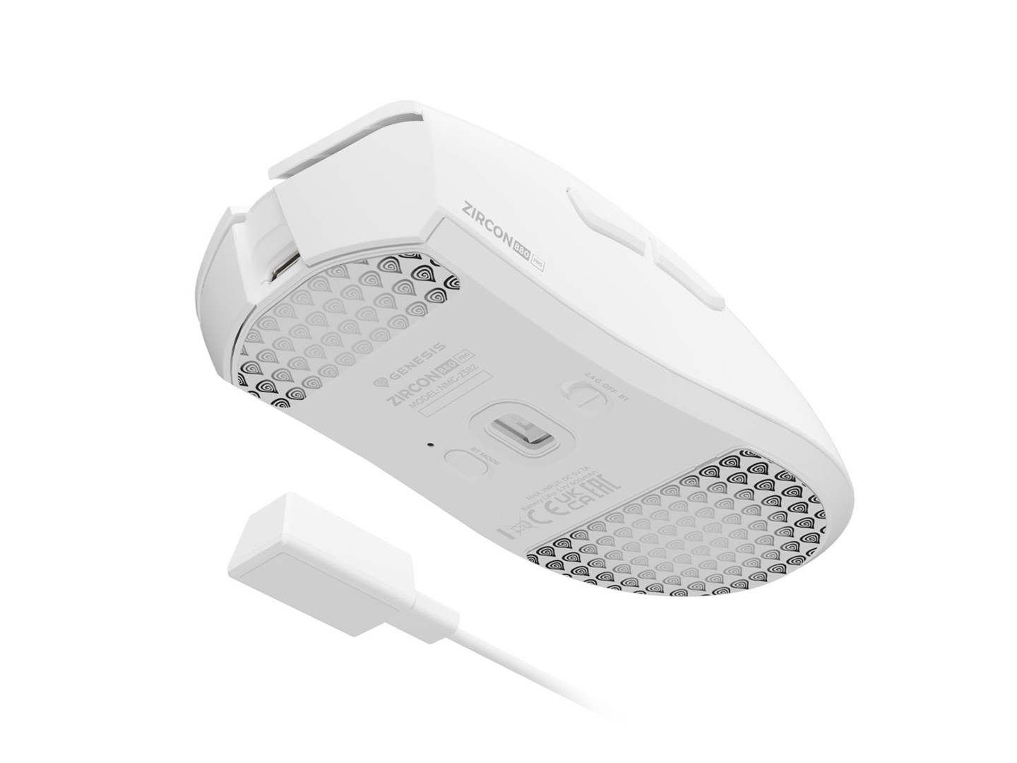 GAMING MOUSE GENESIS ZIRCON 880 PRO 8K/8K WIRELESS 30000DPI WHITE - Afbeelding 8