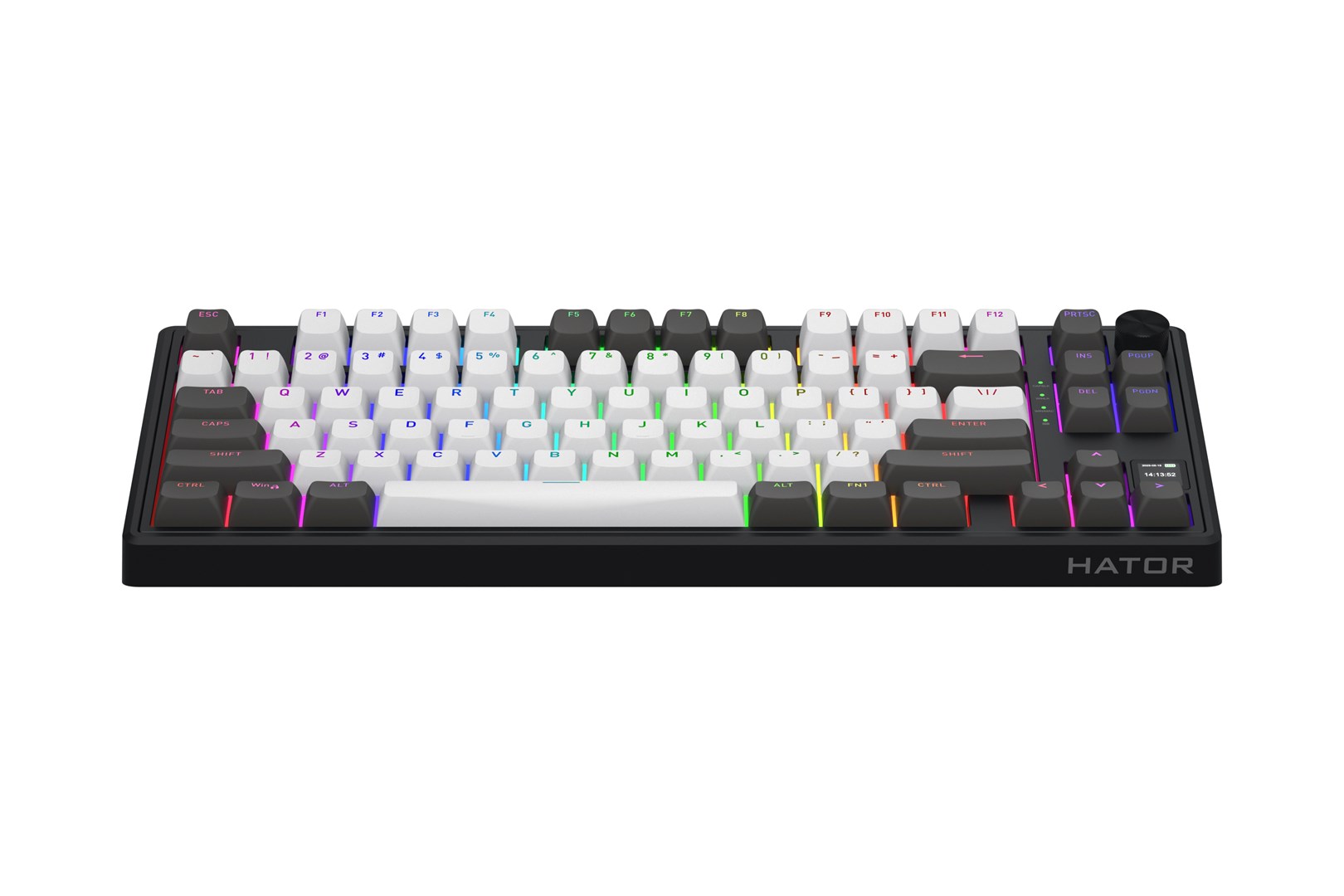 HATOR Skyfall Pro Wireless 80 keyboard Gaming USB + RF Wireless + Bluetooth QWERTY US English Black, Grey - Afbeelding 12