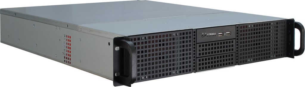 Inter-Tech 2U-20255 Rack Black, Stainless steel