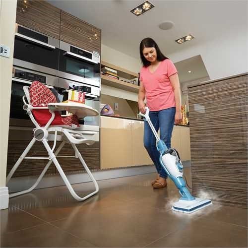 Black+Decker 9IN1 Steam Mop 0.5 l 1300 W Turquoise, White - Afbeelding 2