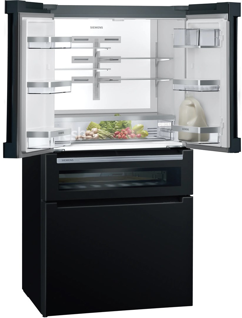 Siemens KF96RSBEA side-by-side refrigerator Freestanding 572 L Black - Afbeelding 2