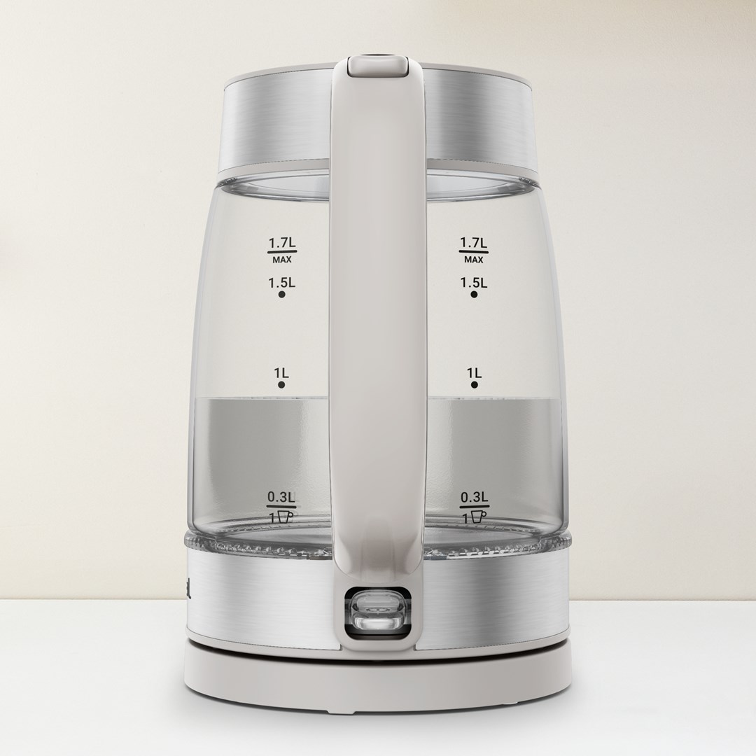 Tefal Glass Kettle KI605B30 electric kettle 1.7 L 2200 W Grey, Silver, Transparent - Afbeelding 5